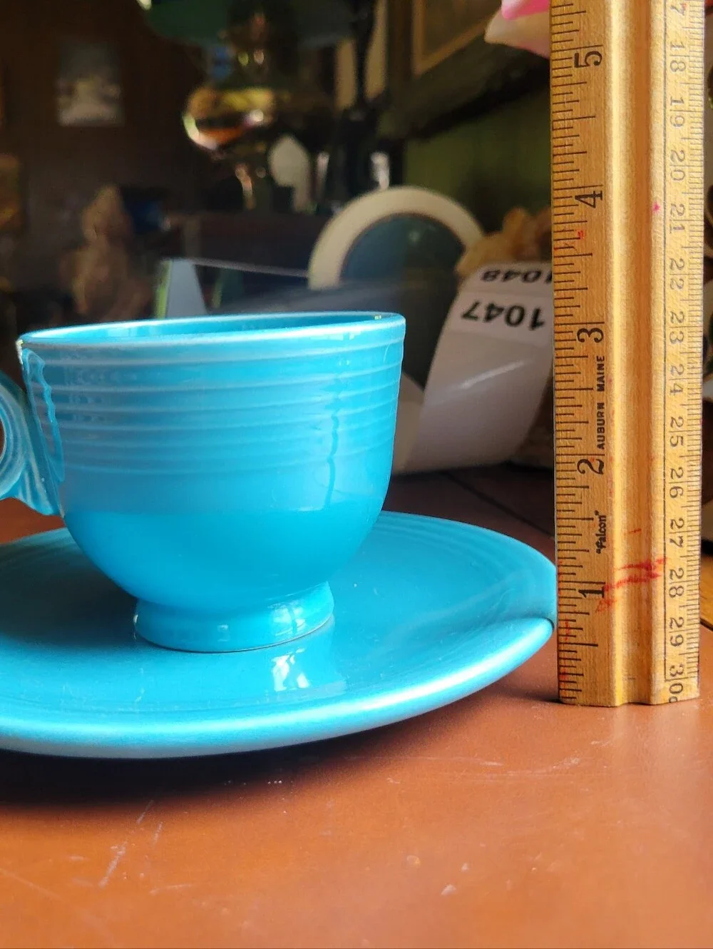 Fiestaware MCM Colorful Dinnerware Cup and Saucer Set Turquoise Or Light Blue